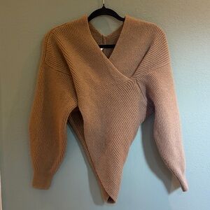 Elegant V-Neck Tan Sweater for Women